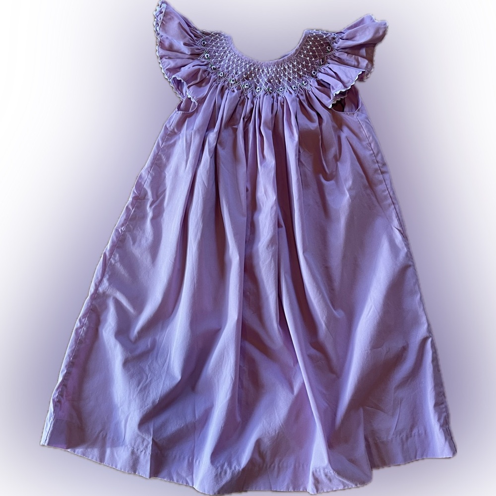 GUC Girls Mom and Me Smocked Lavender Dress Size 5